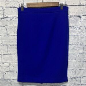 J. Crew Vibrant Blue No. 2 100% Wool Pencil Skirt